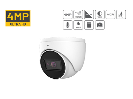 4MP PoE Camera with Mic for Cloud Video Storage