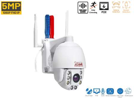 5MP Sony IP PTZ Super WDR Alarm WiFi Dome CCTV Security Camera Infrared Outdoor Color D/N, 5x Optical Zoom